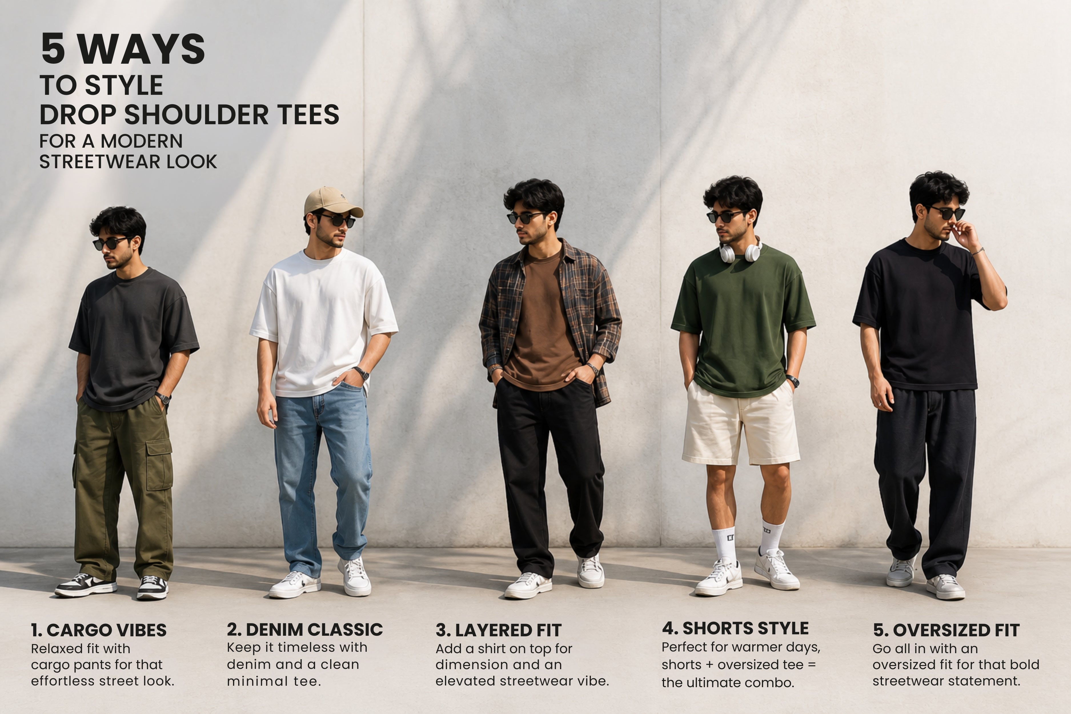 5 Ways to Style Drop Shoulder Tees for a Modern Streetwear Look