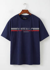 Navy Stripe Logo Graphic T-Shirt