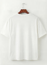 White Stripe Logo Graphic T-Shirt