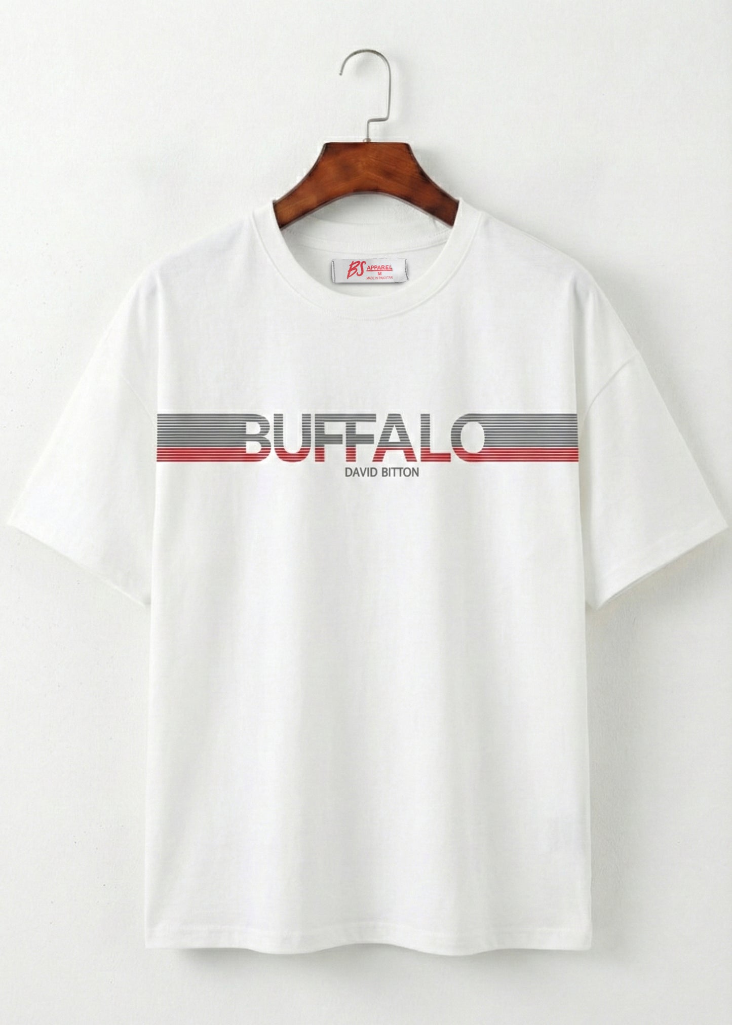 White Stripe Logo Graphic T-Shirt