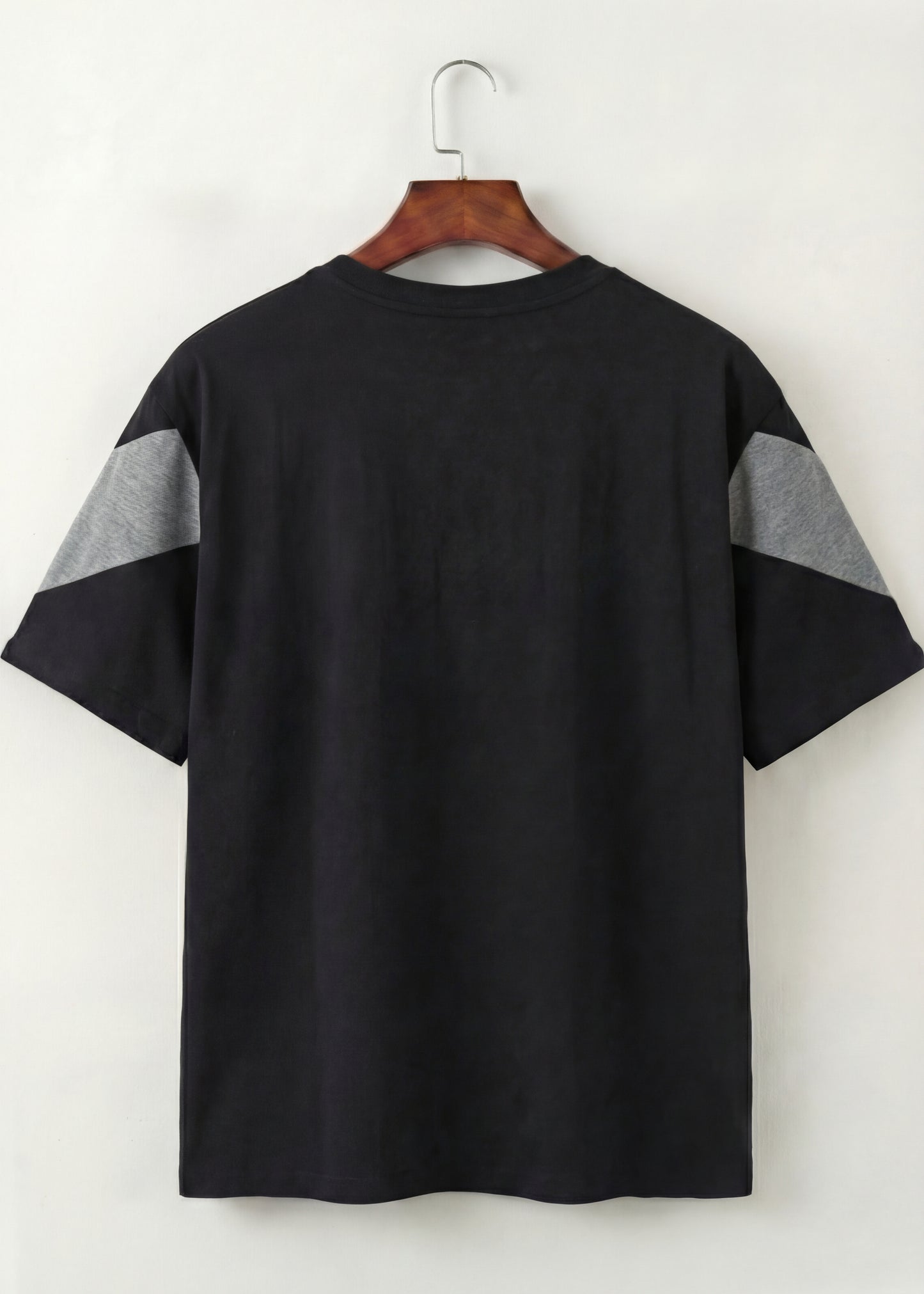 Black & Grey Chevron V-Neck T-Shirt