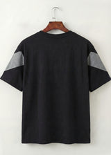 Black & Grey Chevron V-Neck T-Shirt