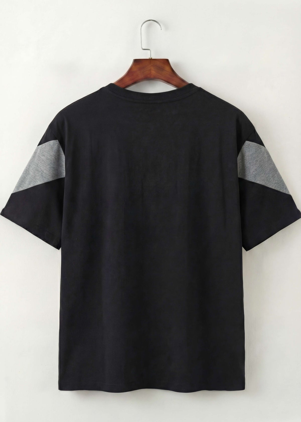 Chevron V-Neck T-Shirt For Men (Black & Gray)