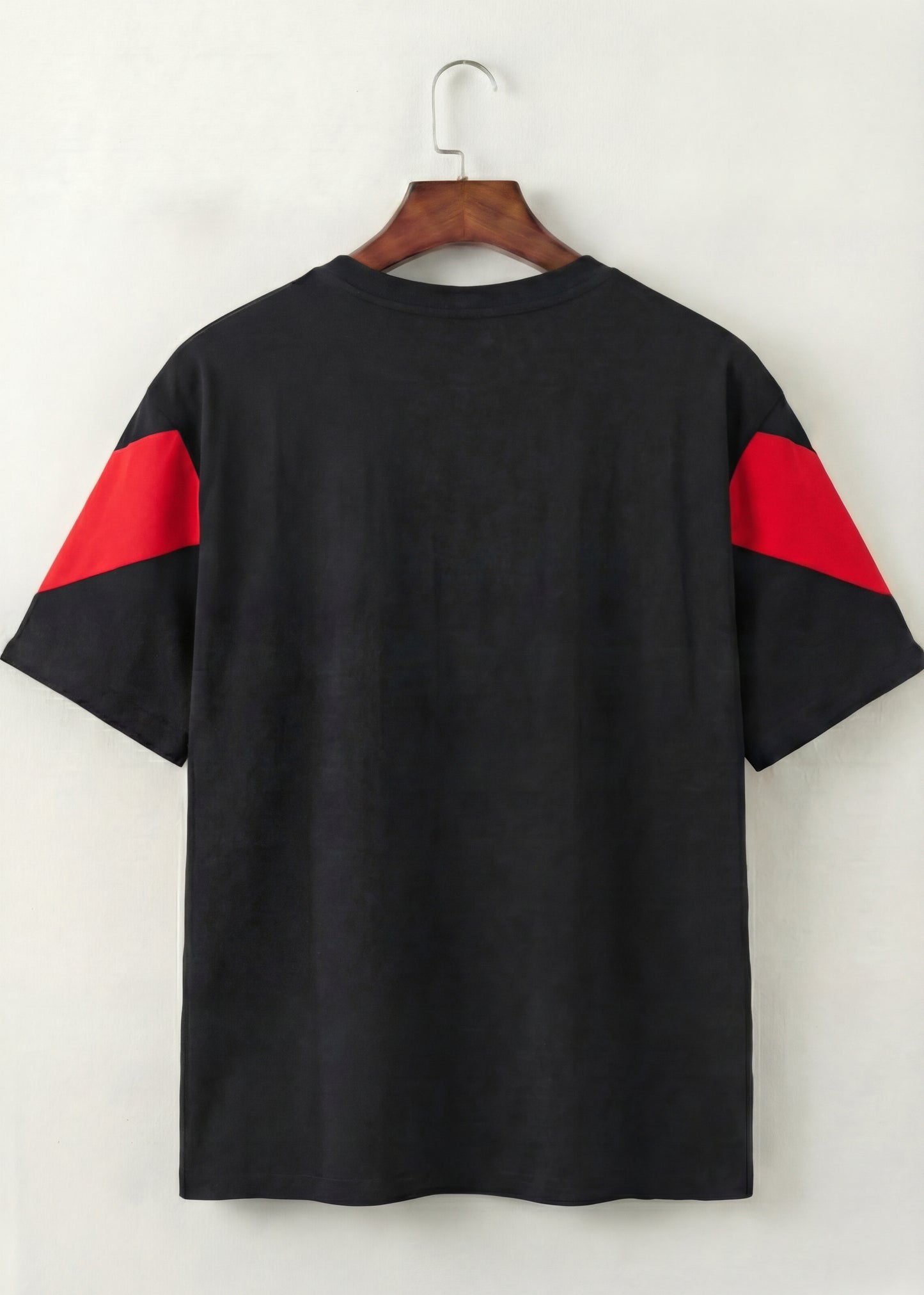 Black & Red Chevron V-Neck T-Shirt