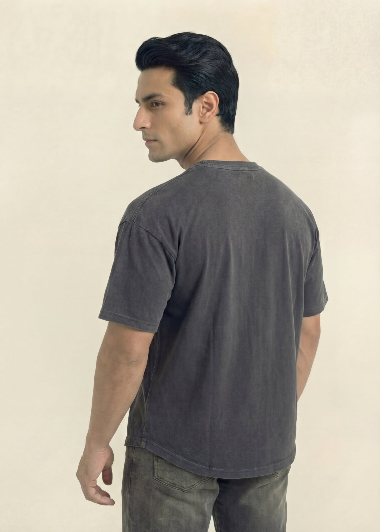 Grey Box Logo Crew Neck T-Shirt