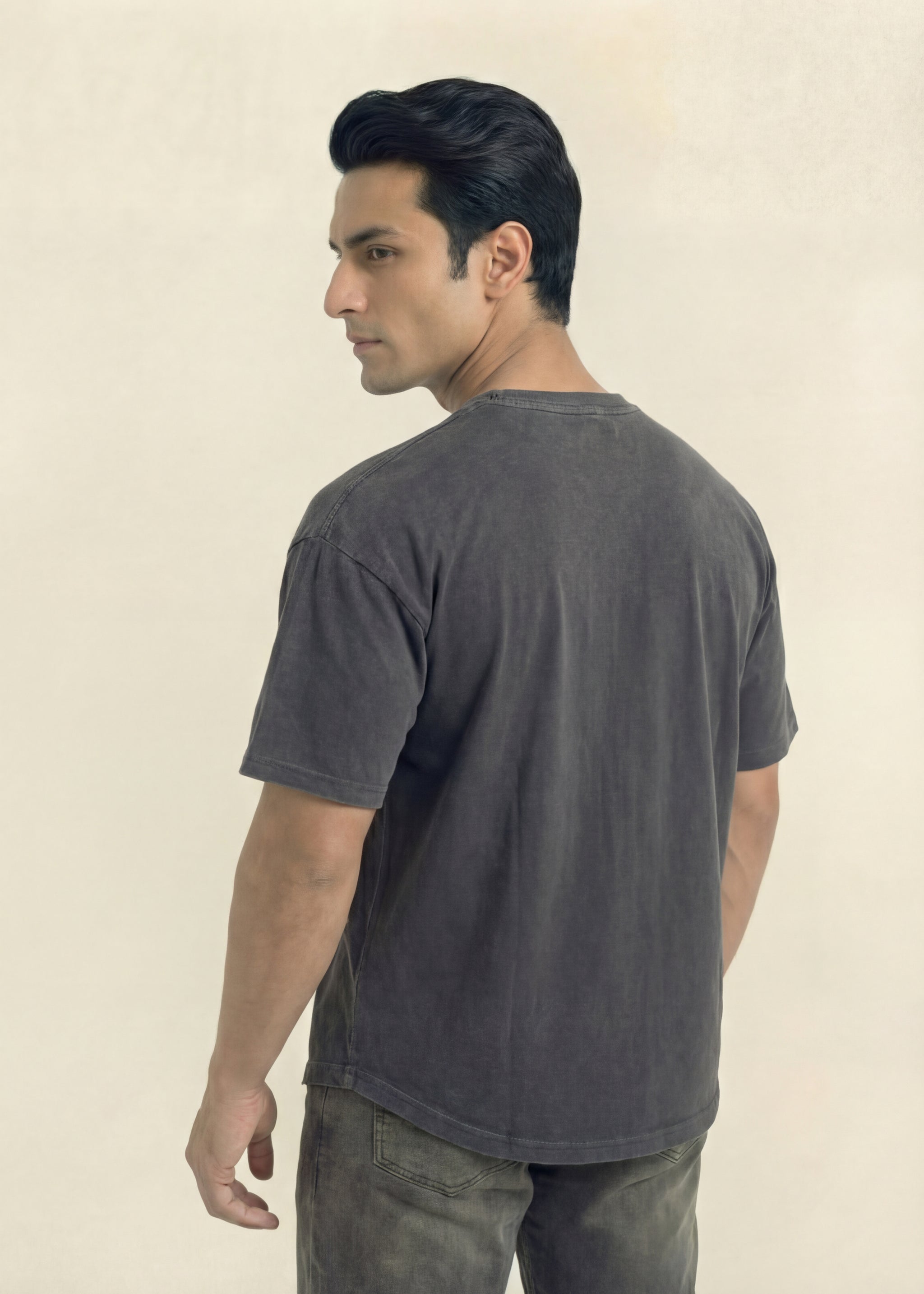 Grey Box Logo Crew Neck T-Shirt