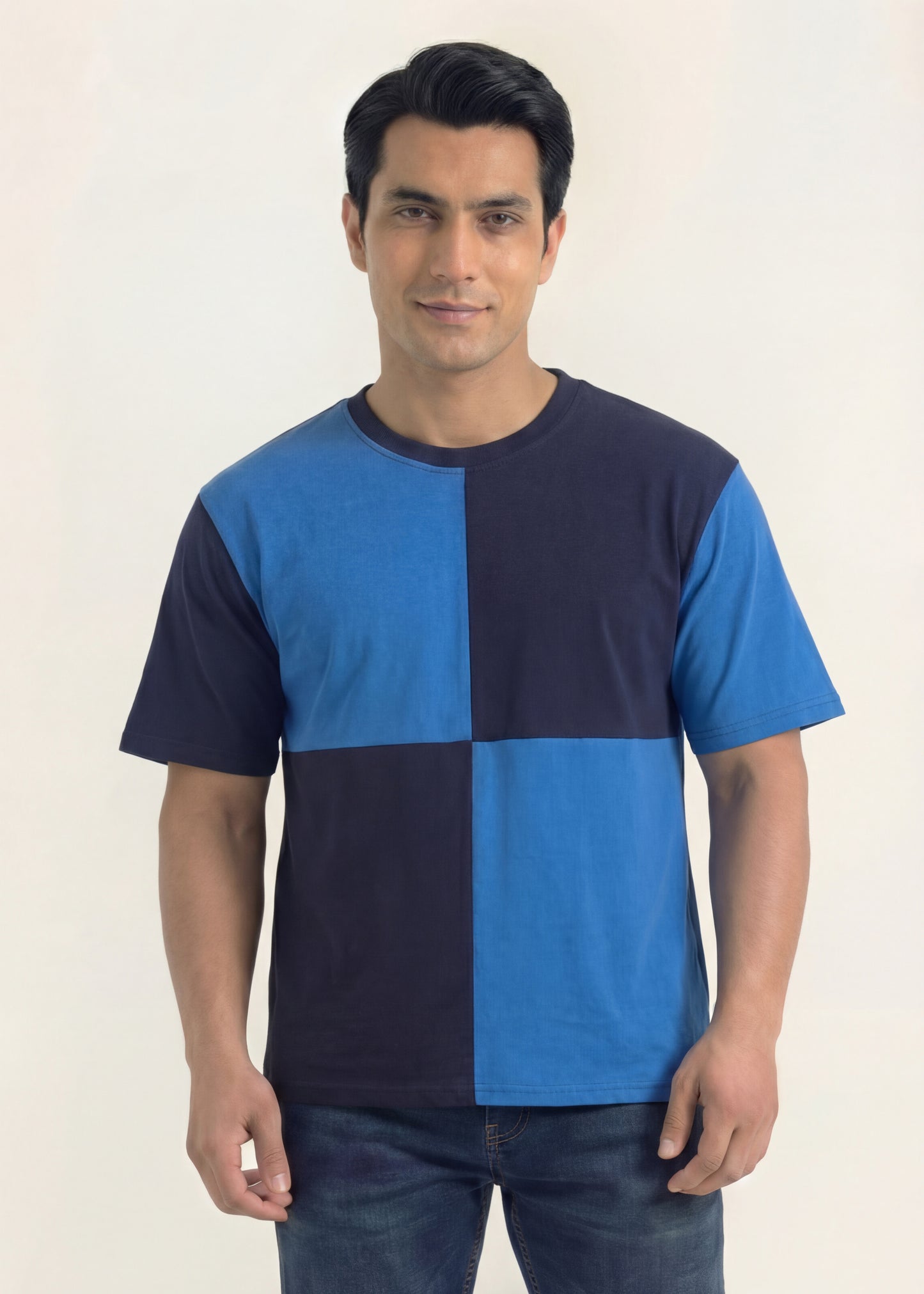 Cobalt Divide Panel T-Shirt