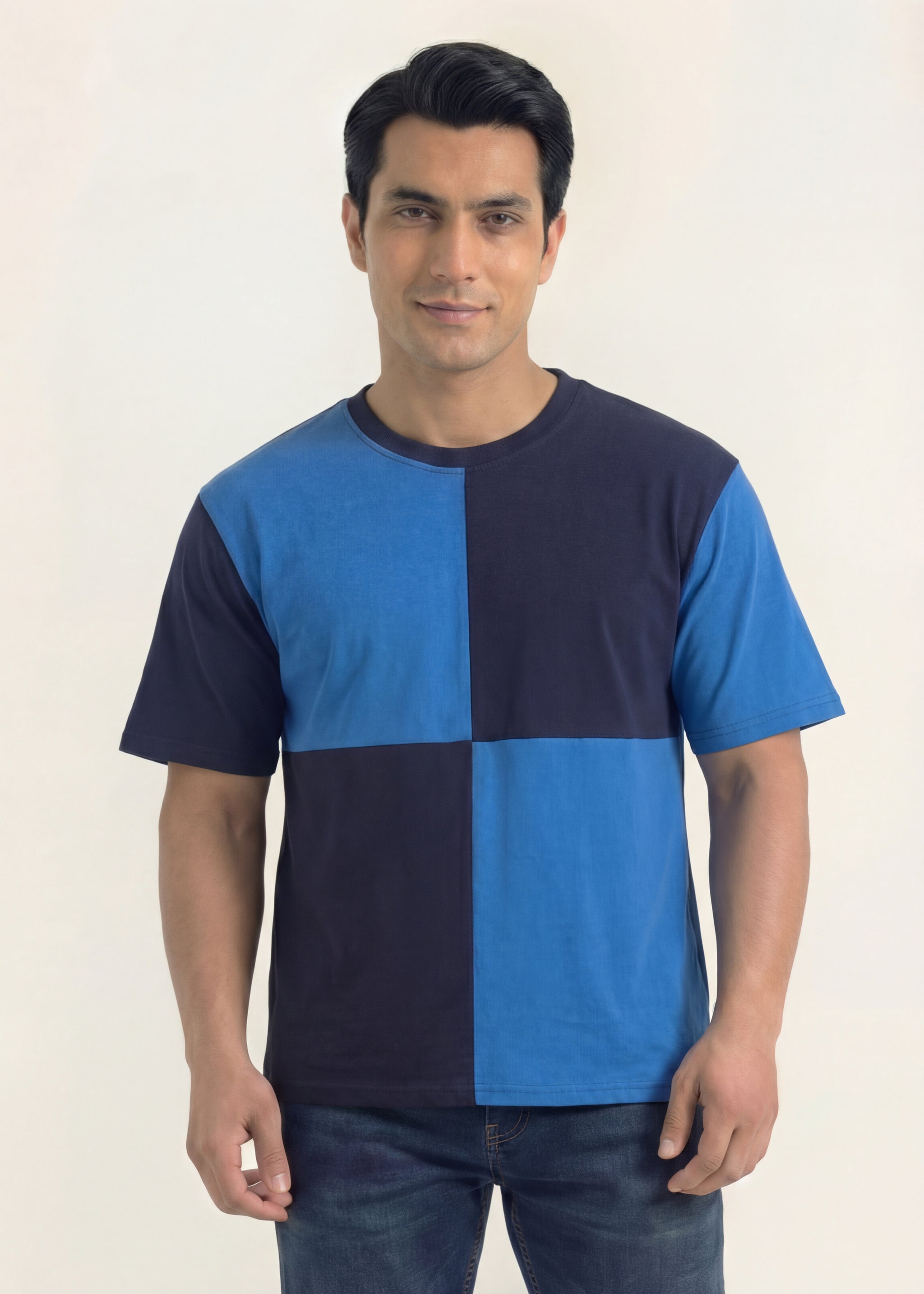 Cobalt Divide Panel T-Shirt