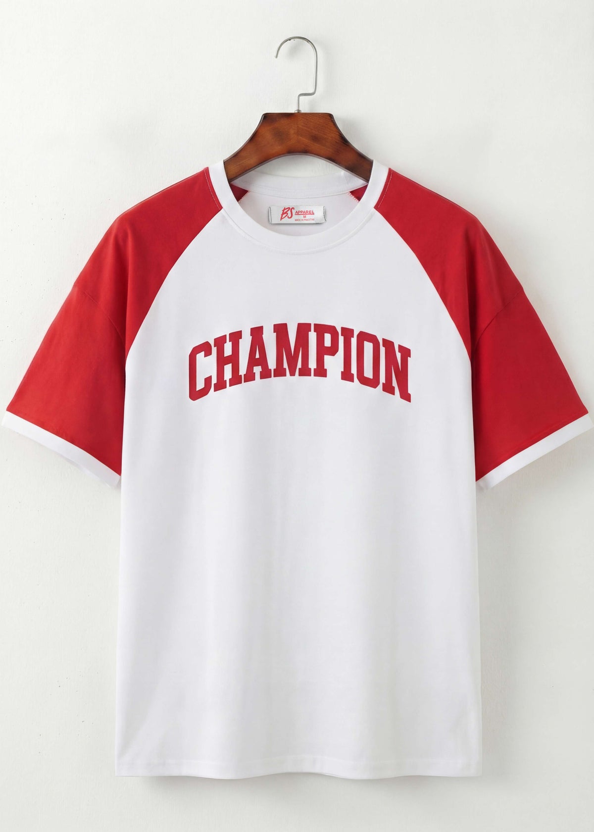 Raglan Sleeve T-Shirt For Men | Crimson Red