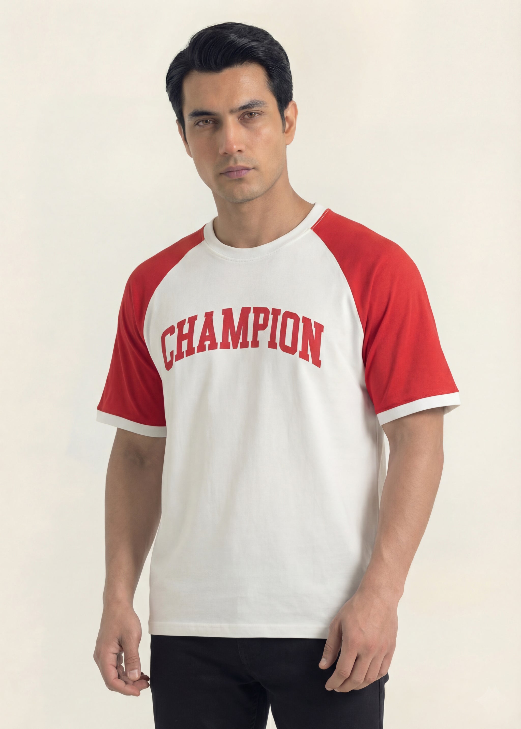 Crimson Varsity Raglan Tee