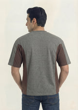 Paris Graphic Panel Tee (Grey & Brown)