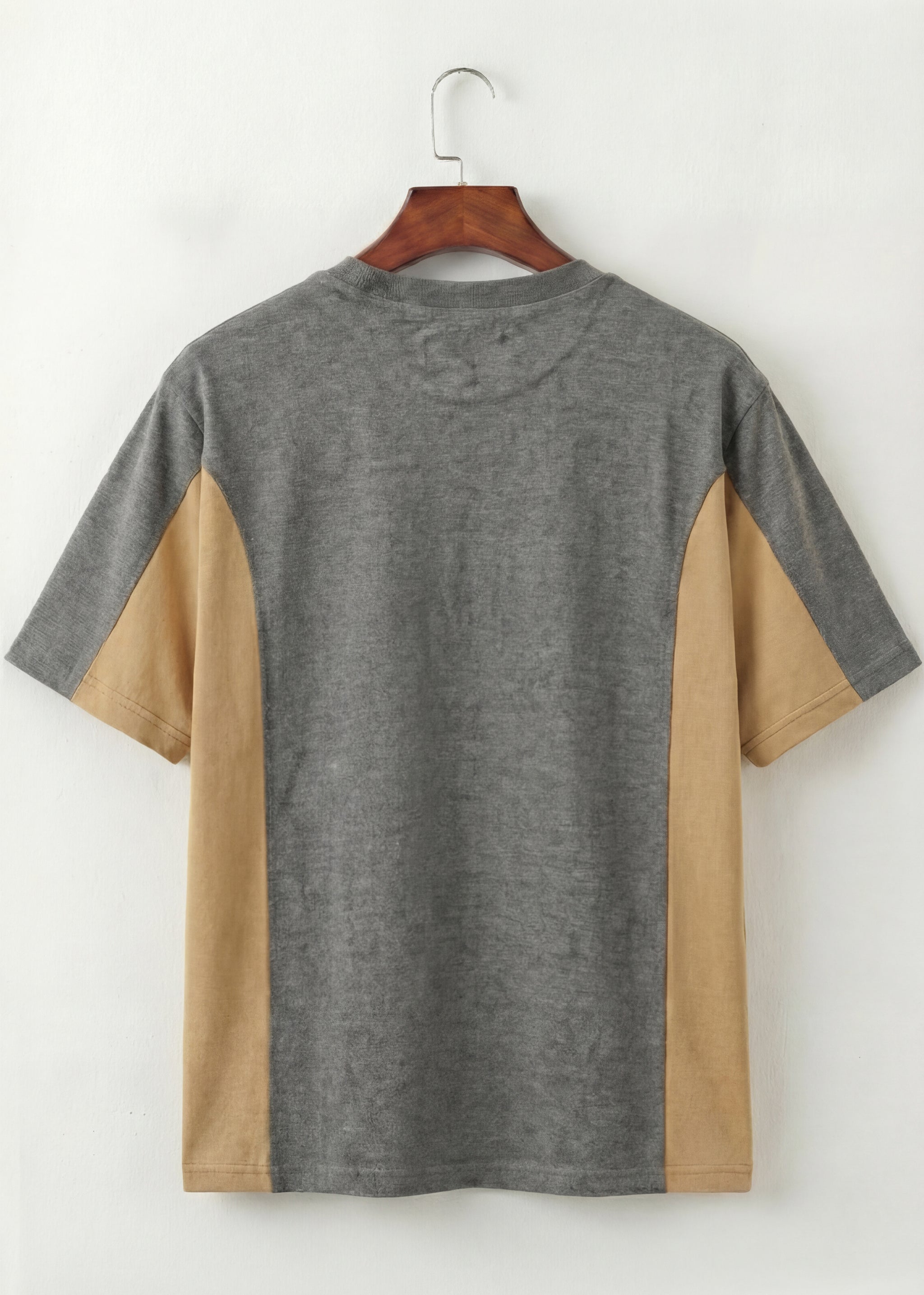 Paris Statement Panel Tee (Grey & Sand)