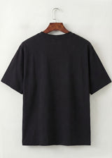Midnight Brown Contrast Panel V-Neck T-Shirt