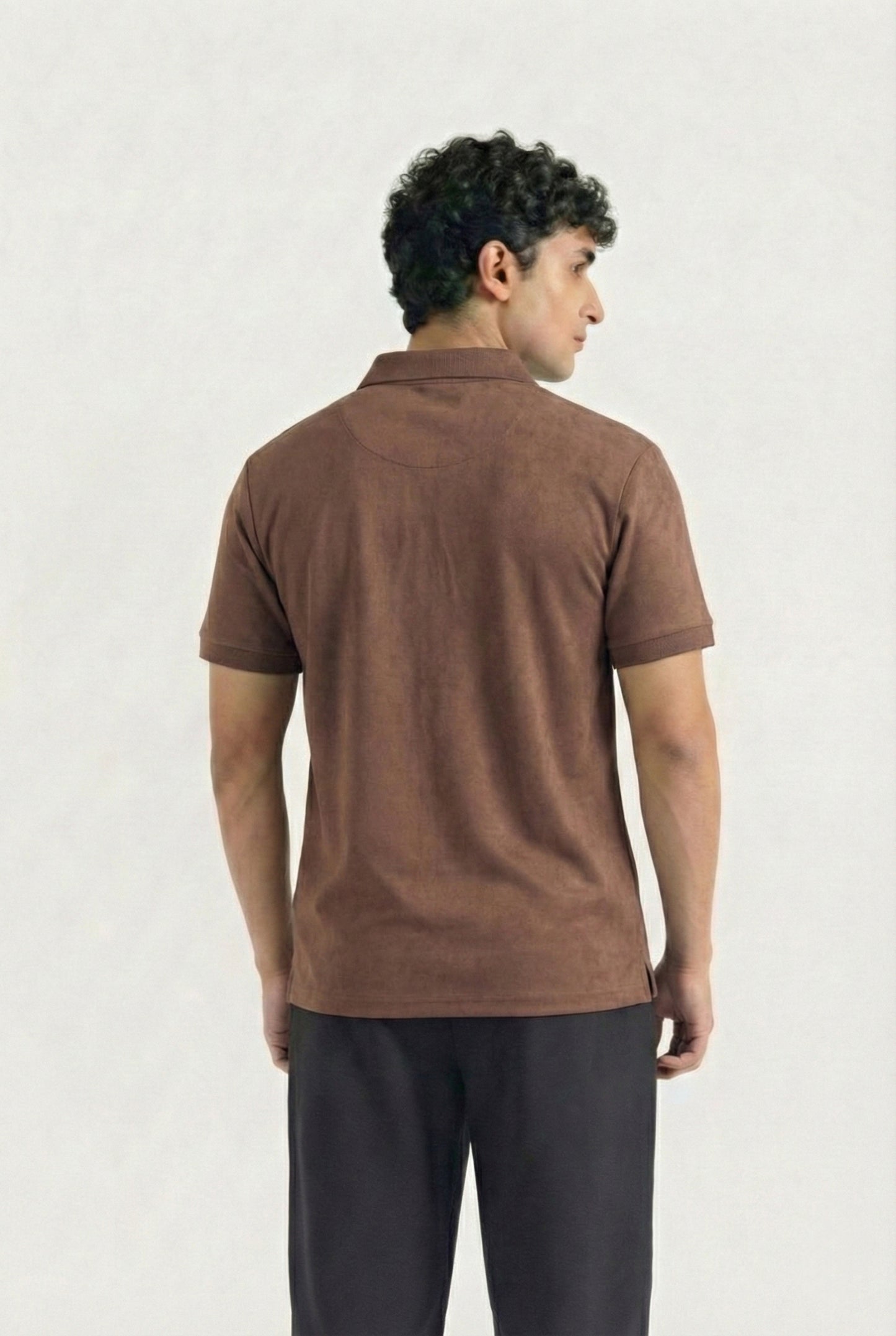 Classic Warm Mocha Brown Polo Shirt
