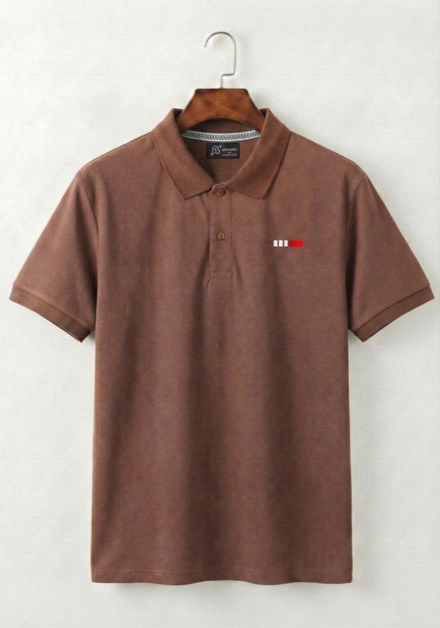 Classic Warm Mocha Brown Polo Shirt