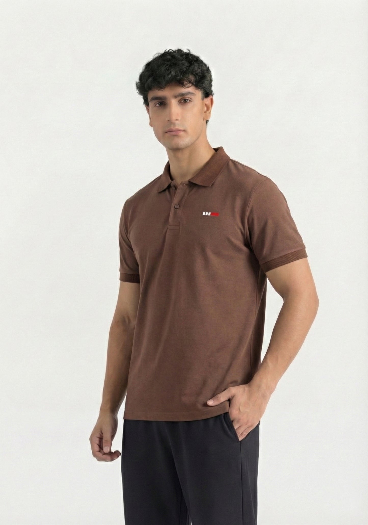 Classic Warm Mocha Brown Polo Shirt