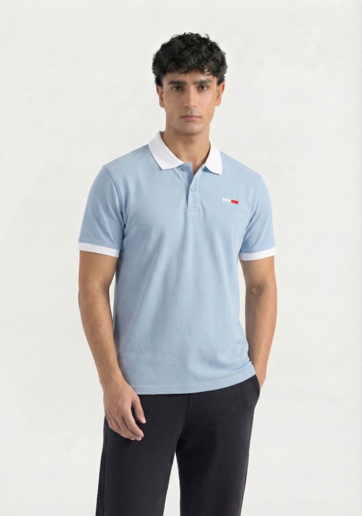 Classic Frosted Blue Polo Shirt