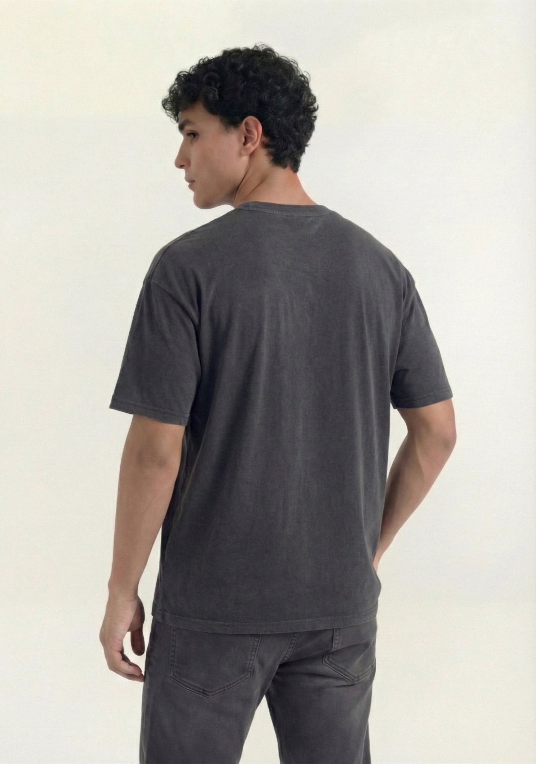 Grey Stripe Logo Graphic T-Shirt