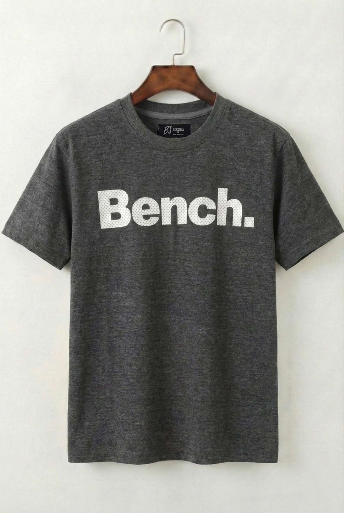 Printed Crew Neck Bench T-Shirt For Men | Gray