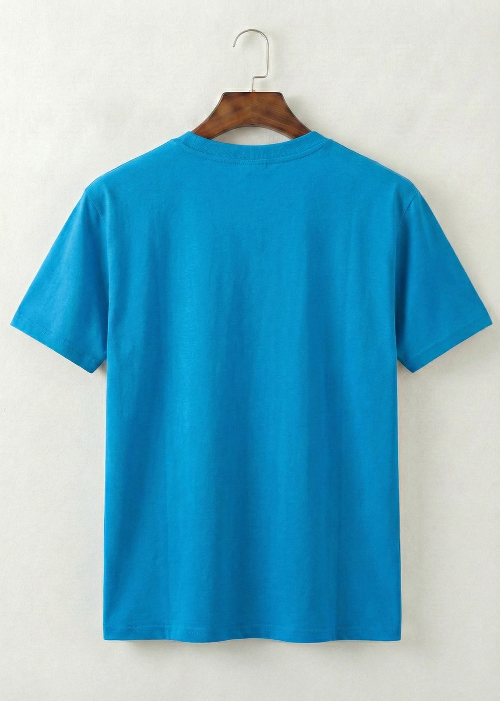 Printed V-Neck T-Shirt (Royal Blue)