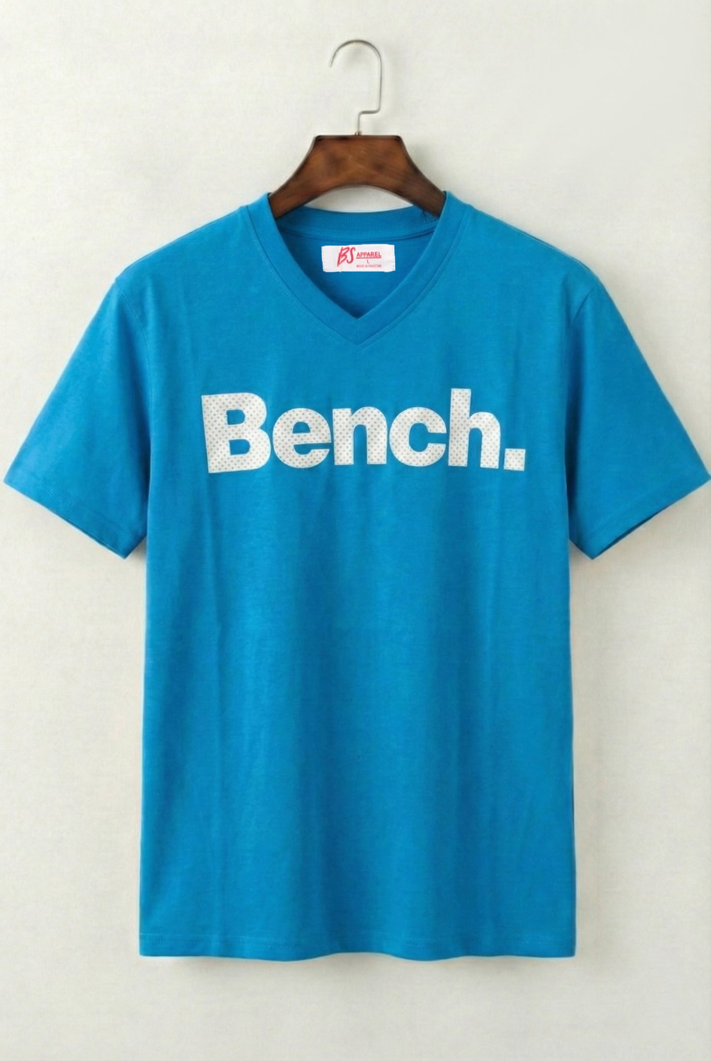 Printed V-Neck T-Shirt (Royal Blue)