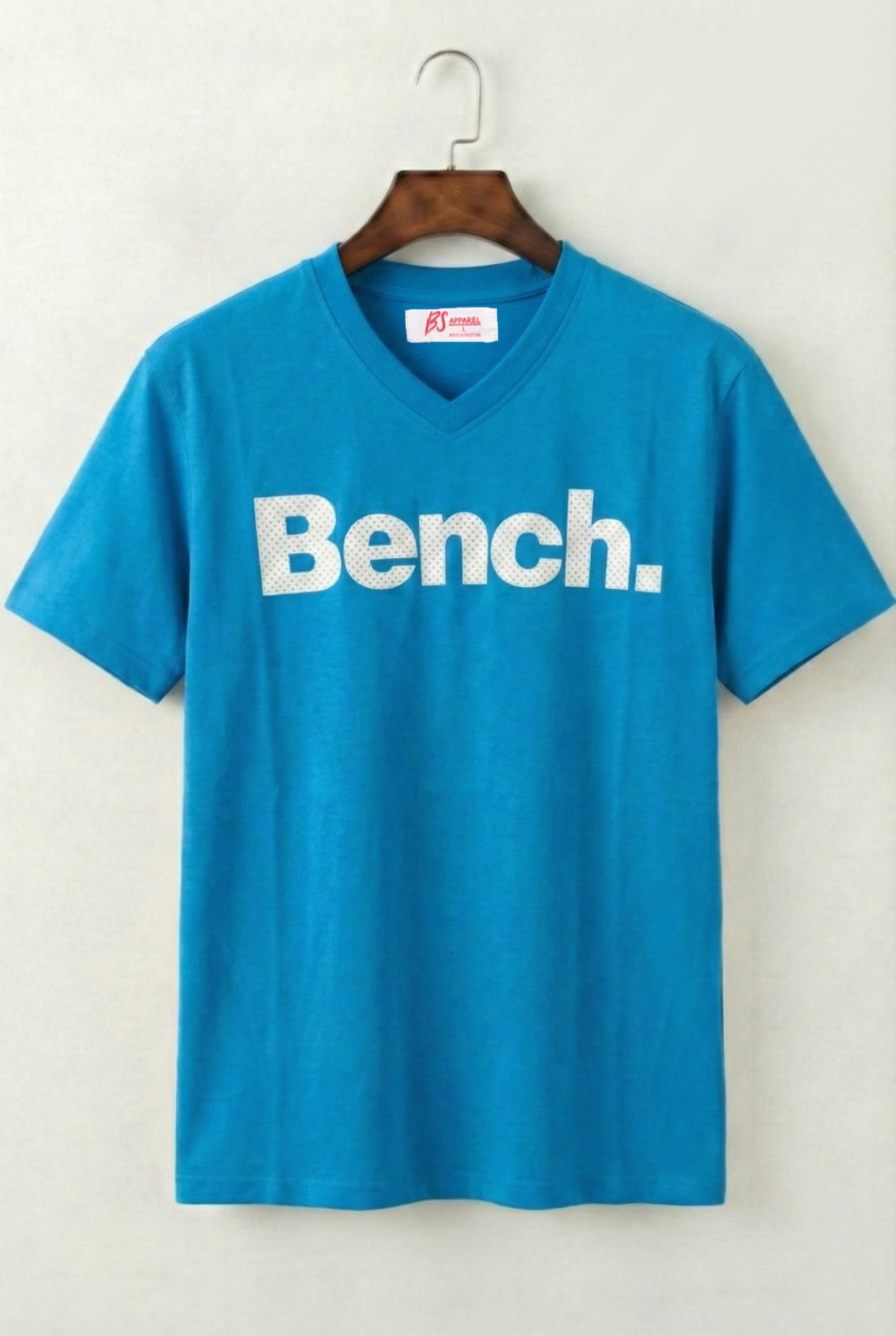 Printed V-Neck T-Shirt (Royal Blue)