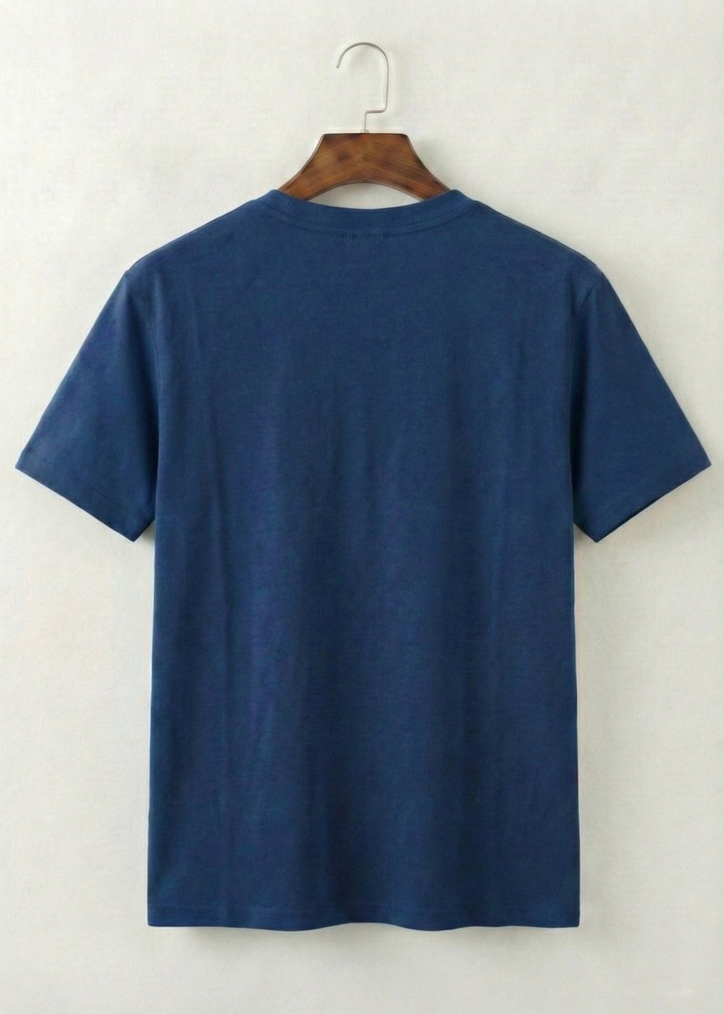 Printed V-Neck T-Shirt (Navy)