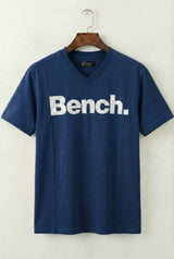 Printed V-Neck T-Shirt (Navy)