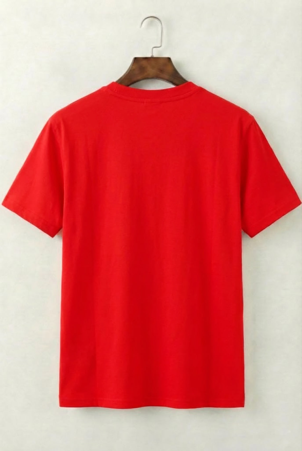 Printed V-Neck T-Shirt (Red)