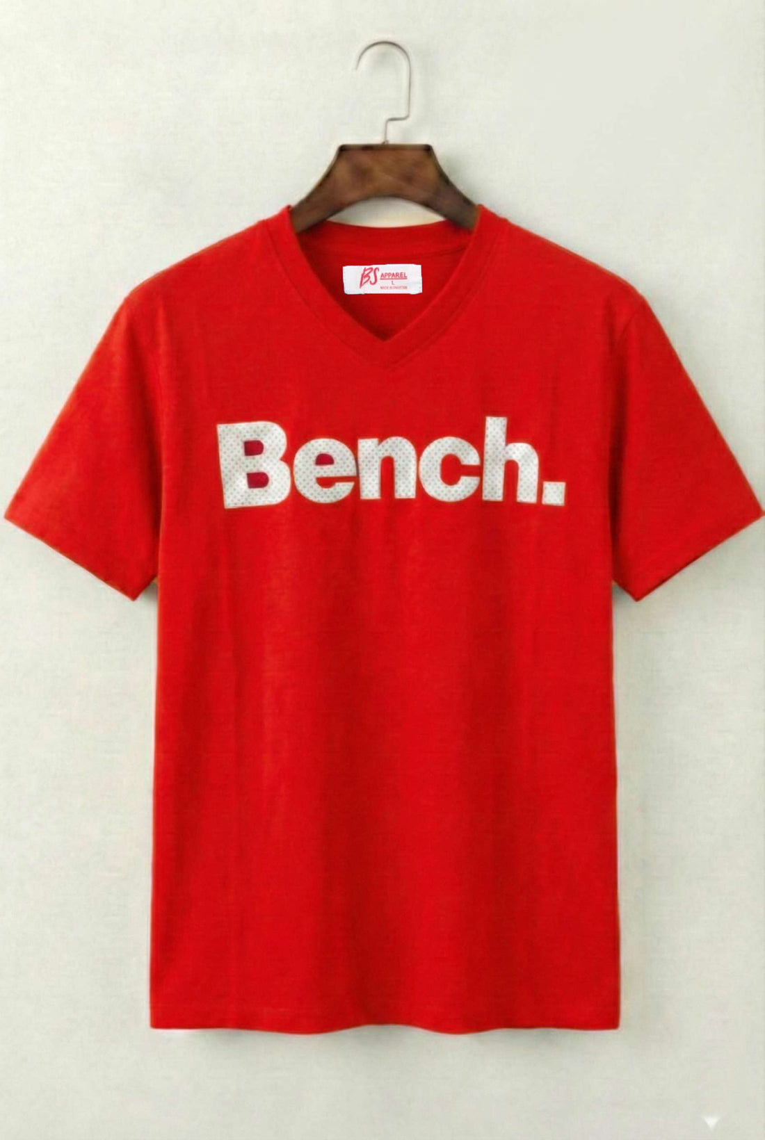 Printed Crew Neck Bench T-Shirt For Men | Red