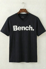 Printed V-Neck T-Shirt (Black)