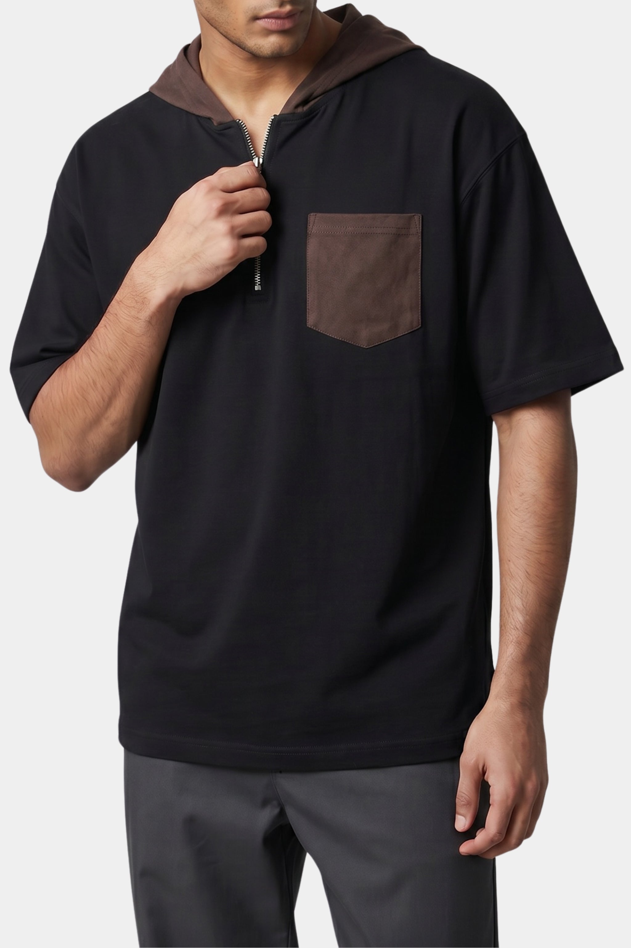 Noir Drift Hooded Tee