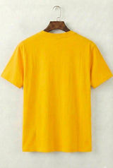 Printed Crew Neck T-Shirt (Yellow)