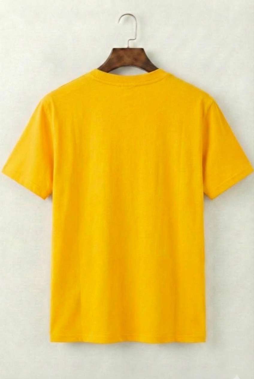 Printed Crew Neck T-Shirt For Men | Yellow