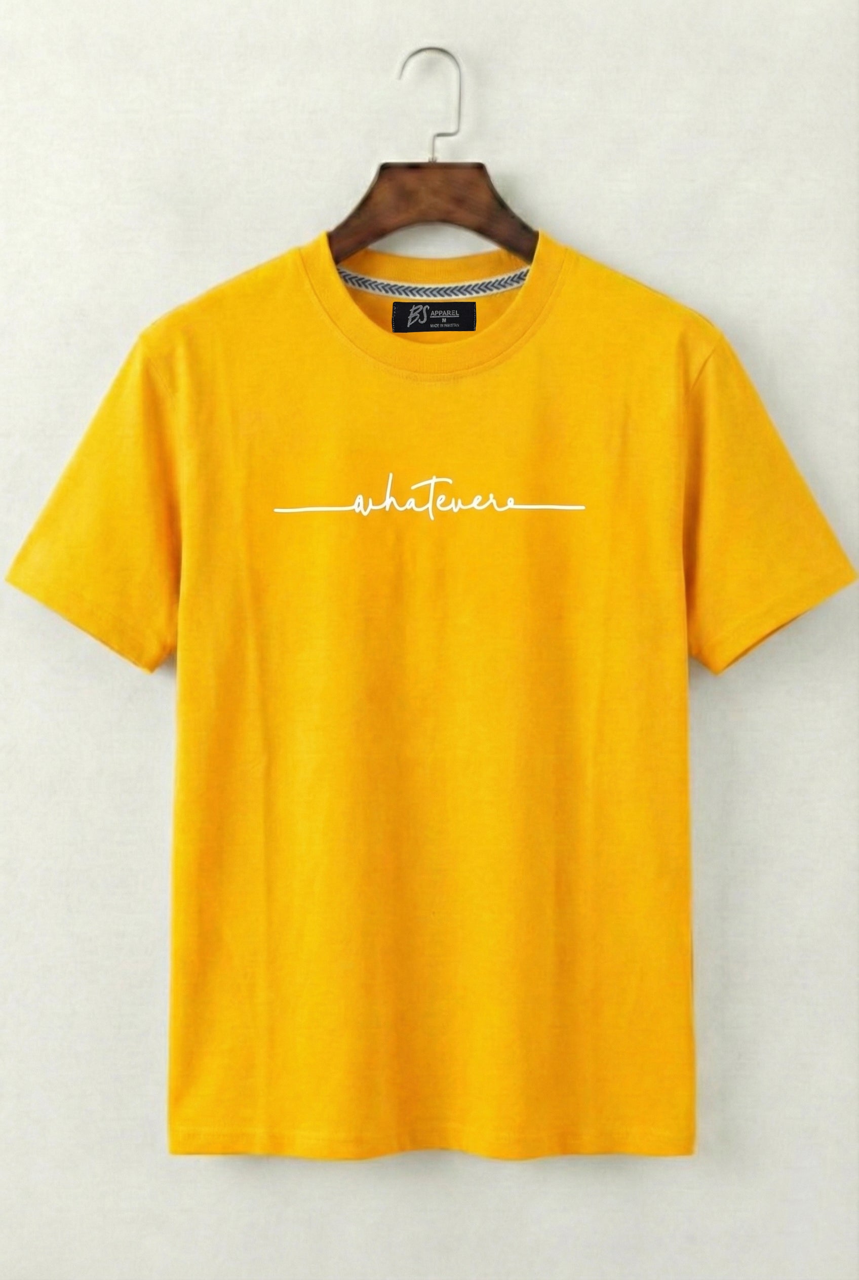 Printed Crew Neck T-Shirt (Yellow)