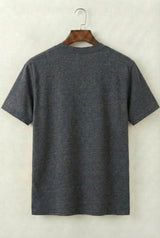 Printed Crew Neck T-Shirt (Charcoal)
