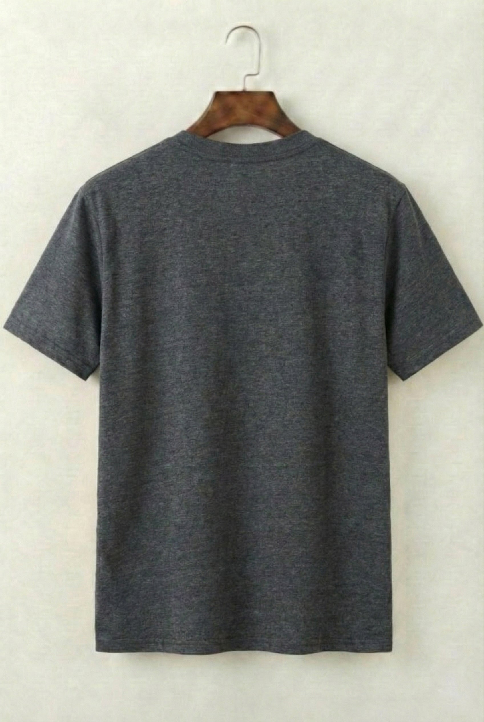 Printed Crew Neck T-Shirt (Charcoal)