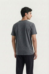 Printed Crew Neck T-Shirt (Charcoal)