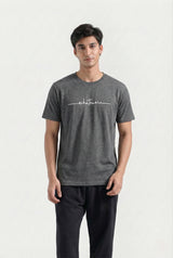 Printed Crew Neck T-Shirt (Charcoal)