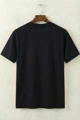 Printed Crew Neck T-Shirt (Black)
