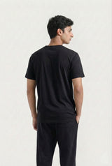Printed Crew Neck T-Shirt (Black)