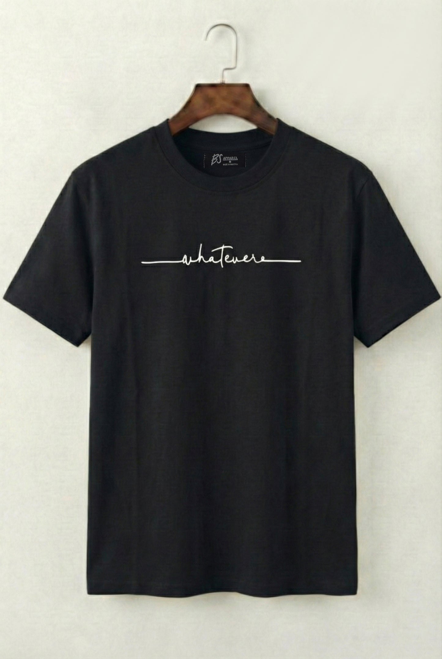 Printed Crew Neck T-Shirt (Black)