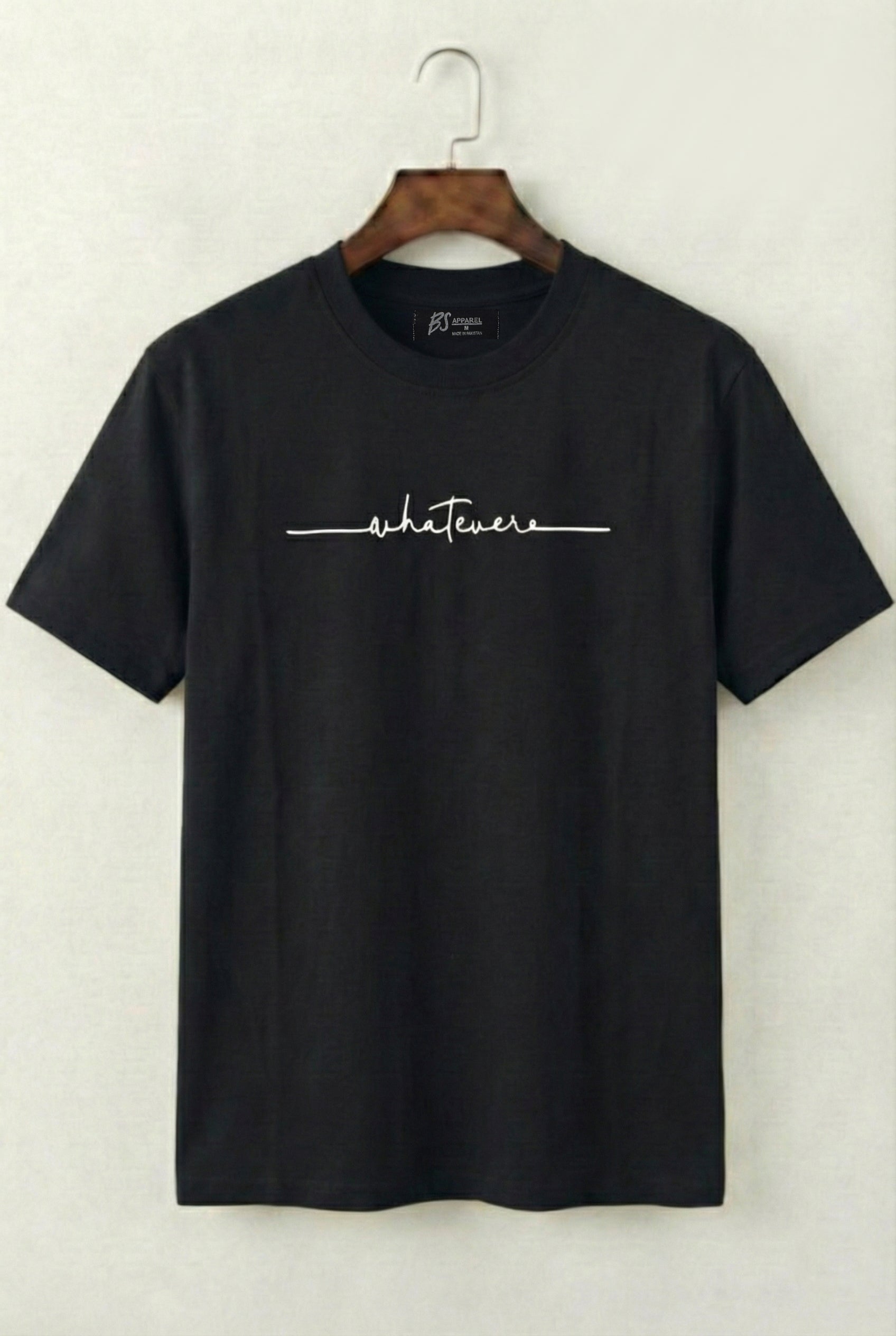 Printed Crew Neck T-Shirt (Black)