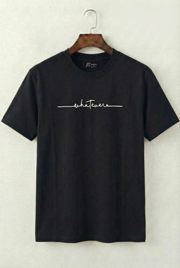 Printed Crew Neck T-Shirt For Men | Black