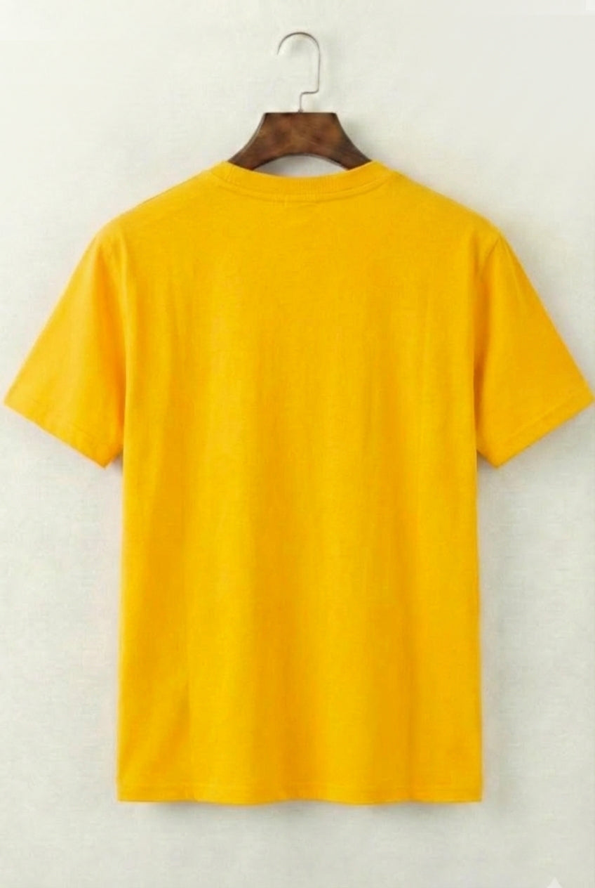 Basic Crew Neck T-Shirt (Yellow)