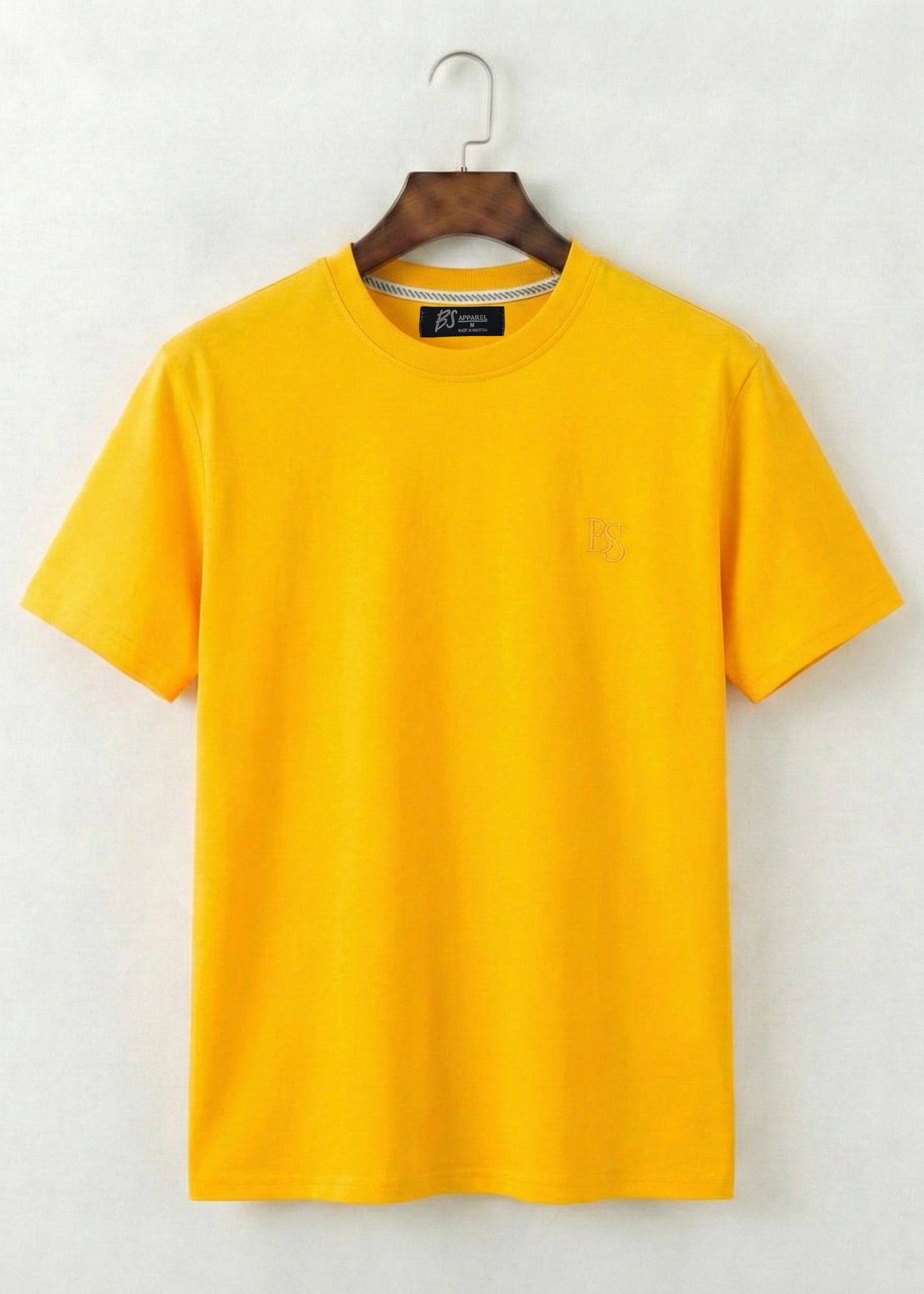 Basic Crew Neck T-Shirt (Yellow)