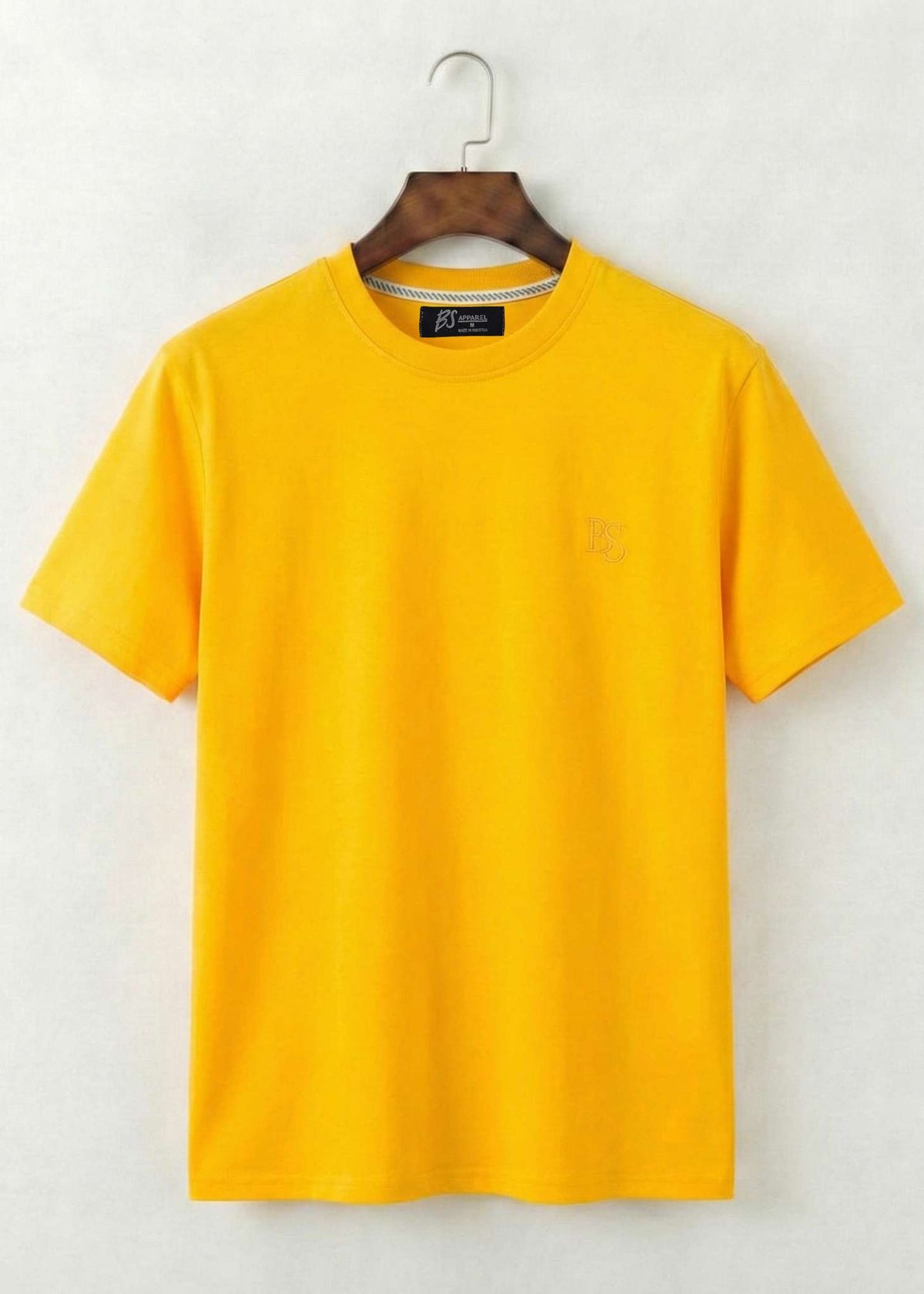Regular Crew Neck T-Shirt (Yellow)