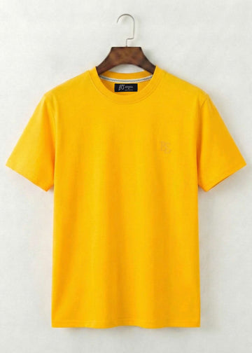 Regular Crew Neck T-Shirt (Yellow)