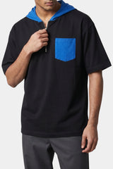 Midnight Blue Utility Zip Hooded Tee