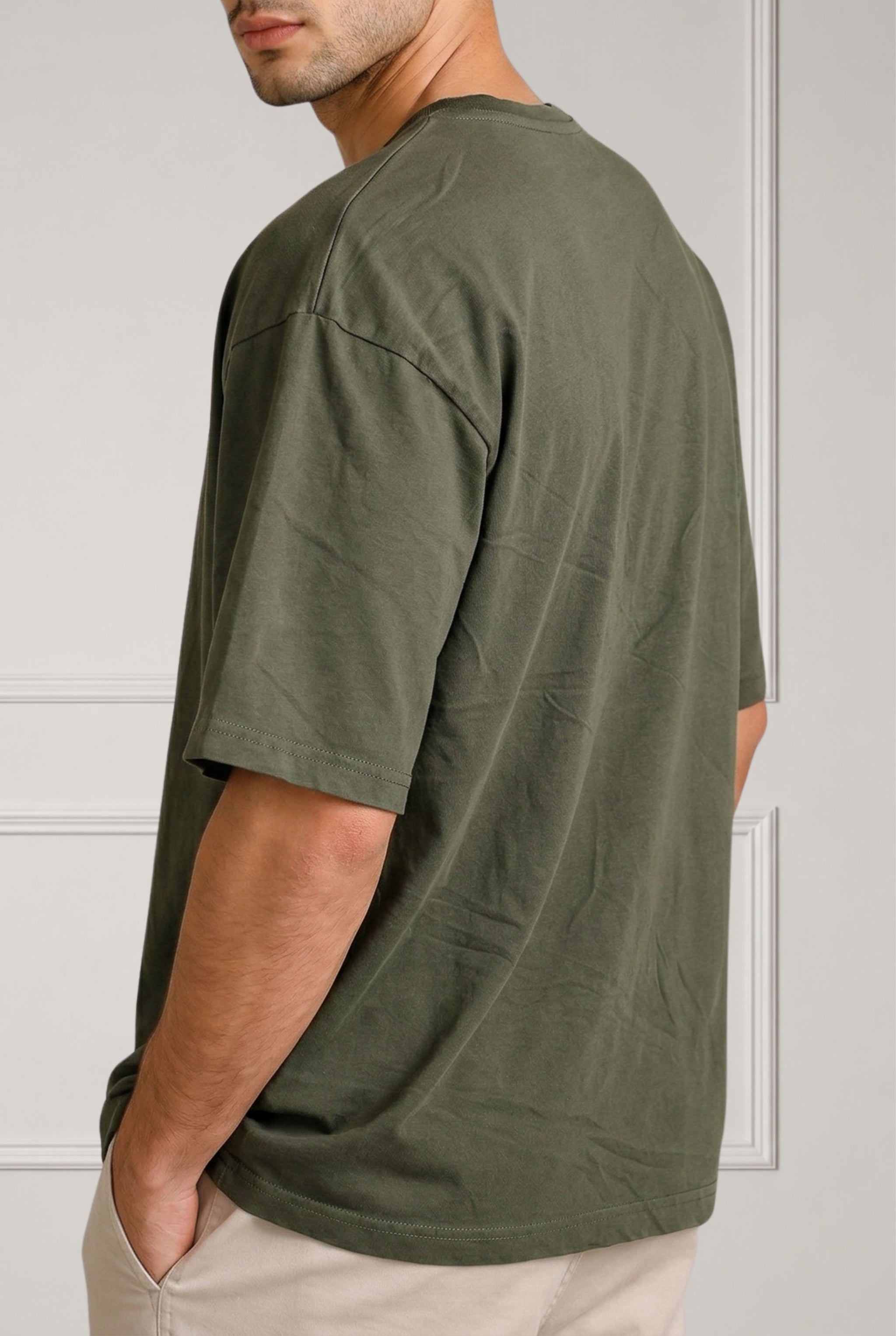 Olive Green Crew Neck T-Shirt